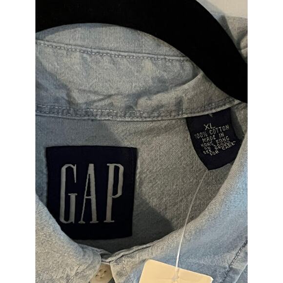 VTG NWT Gap Shirt Mens Chambray Button Down Shirt Size XL - Picture 3 of 5